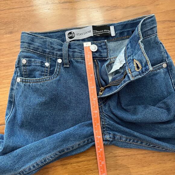 Levi Silver Tab Stay Loose Jeans Kids Size 8 Straight Baggy Adjustable Waist - Picture 9 of 10